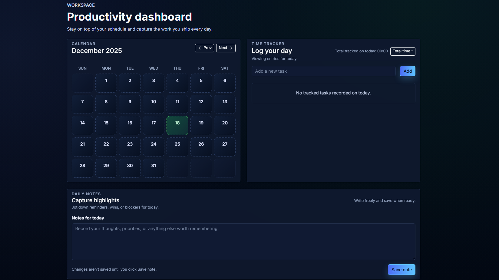 Time Tracker preview